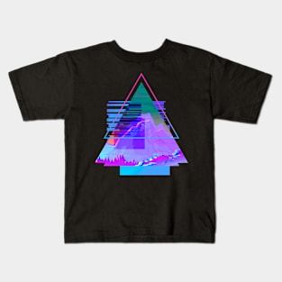 Glitch Mountains Kids T-Shirt